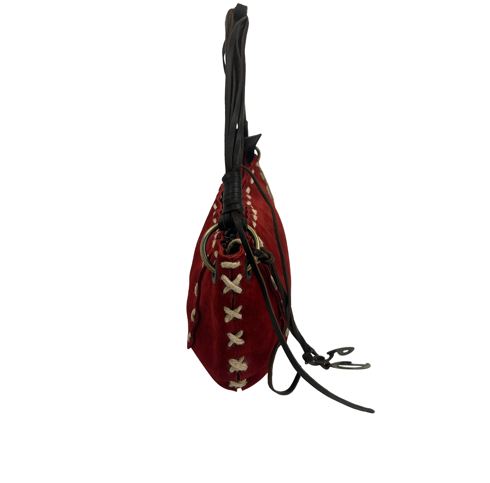 Bolso Al Hombro, 220&euro;, Bolso, Rojo, Cuero - Ante, Vista lateral